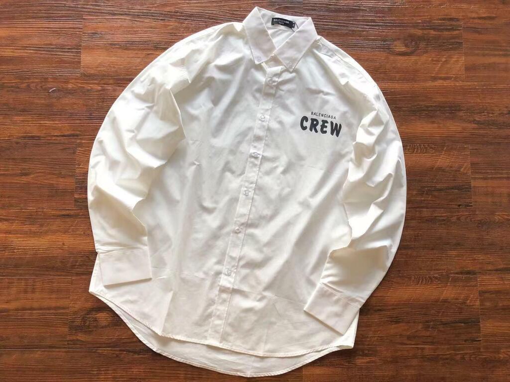 Camisa de Botão Manga Longa Balenciaga Crew