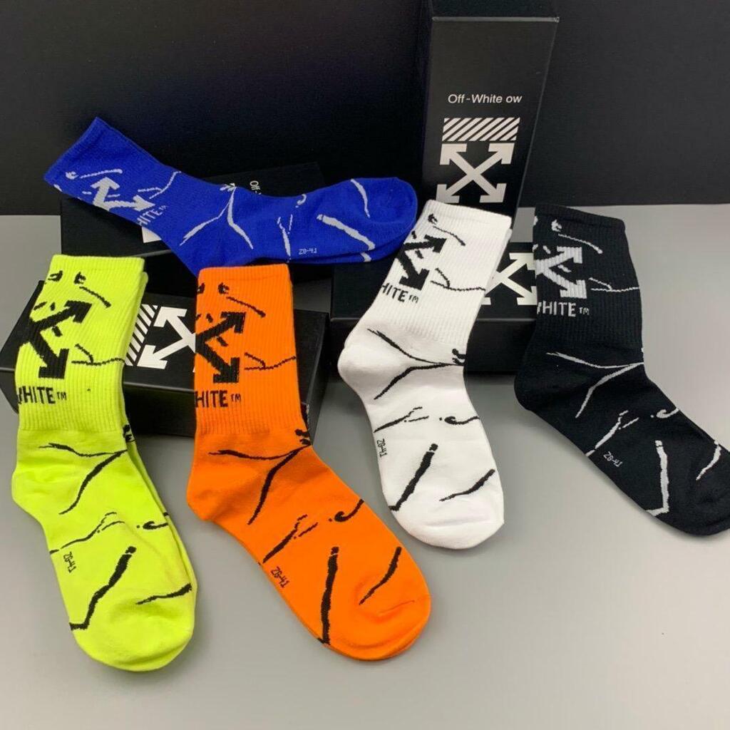 Meias Off-White 5 Pares