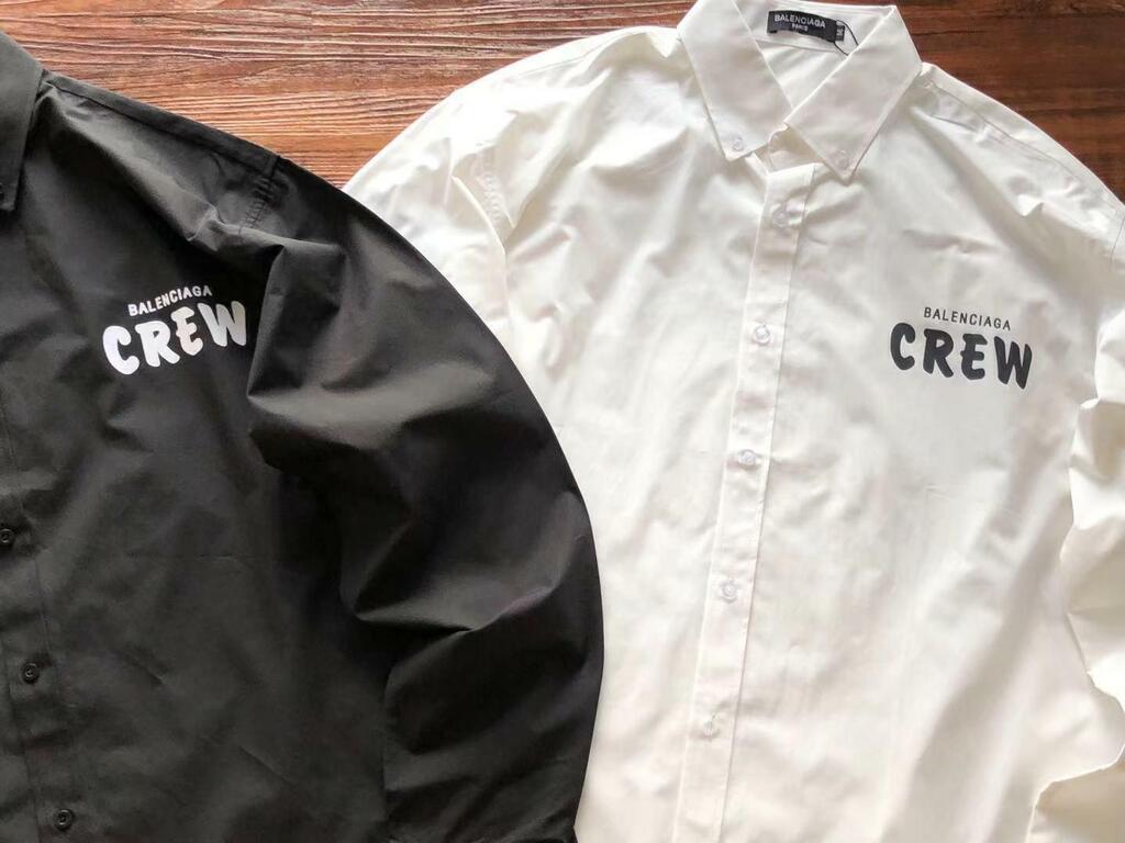 Camisa de Botão Manga Longa Balenciaga Crew