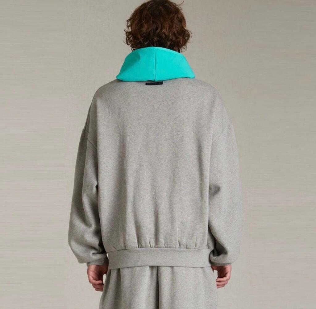 Moletom Fear of God Essentials Hoodie Light Heather Grey Nylon