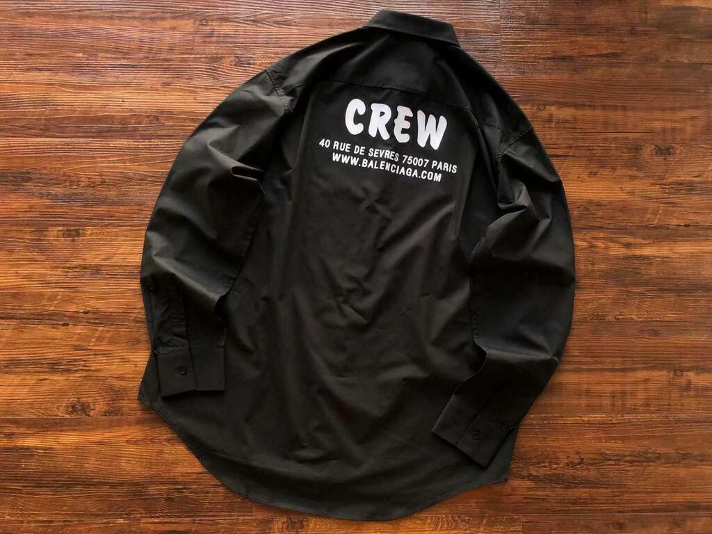 Camisa de Botão Manga Longa Balenciaga Crew