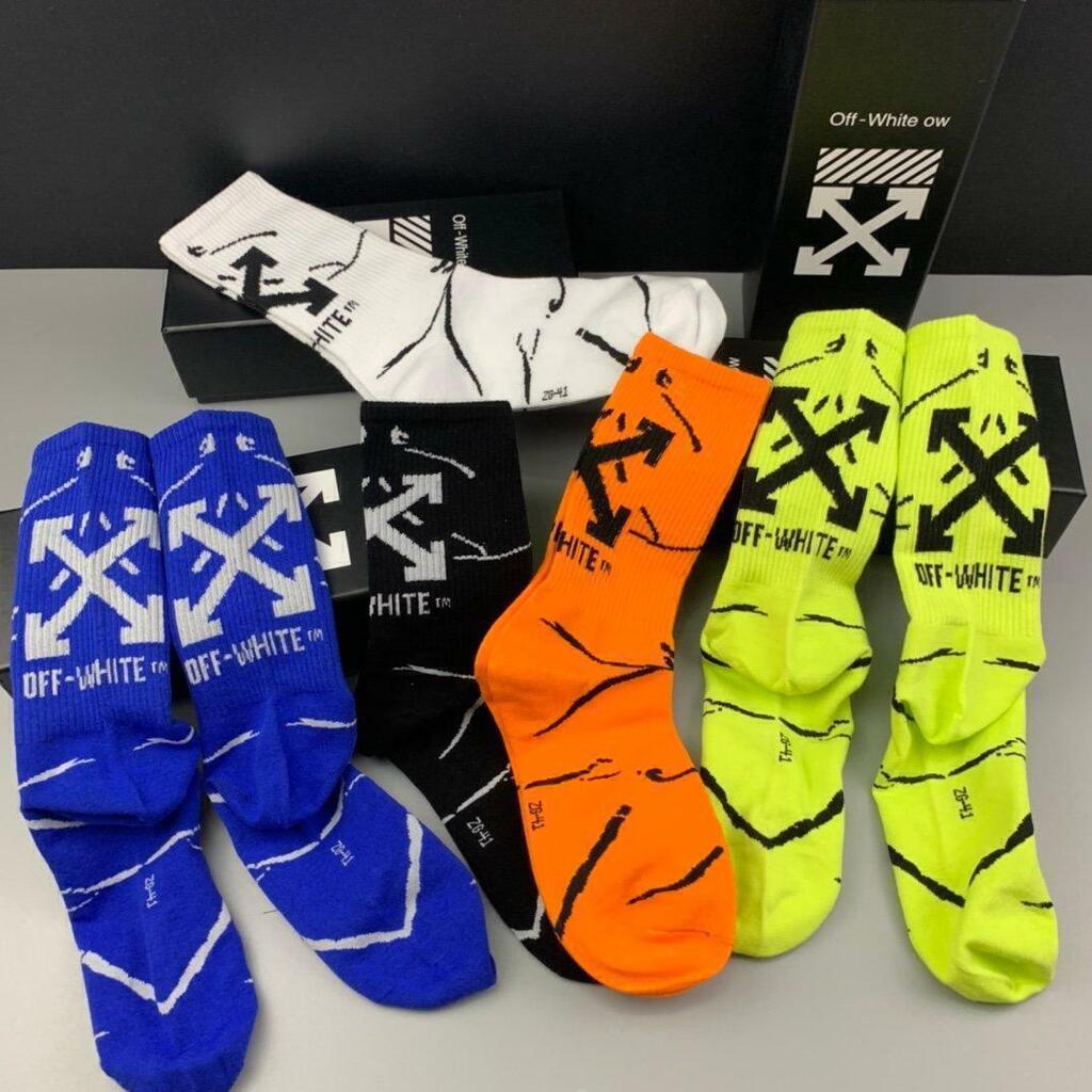 Meias Off-White 5 Pares