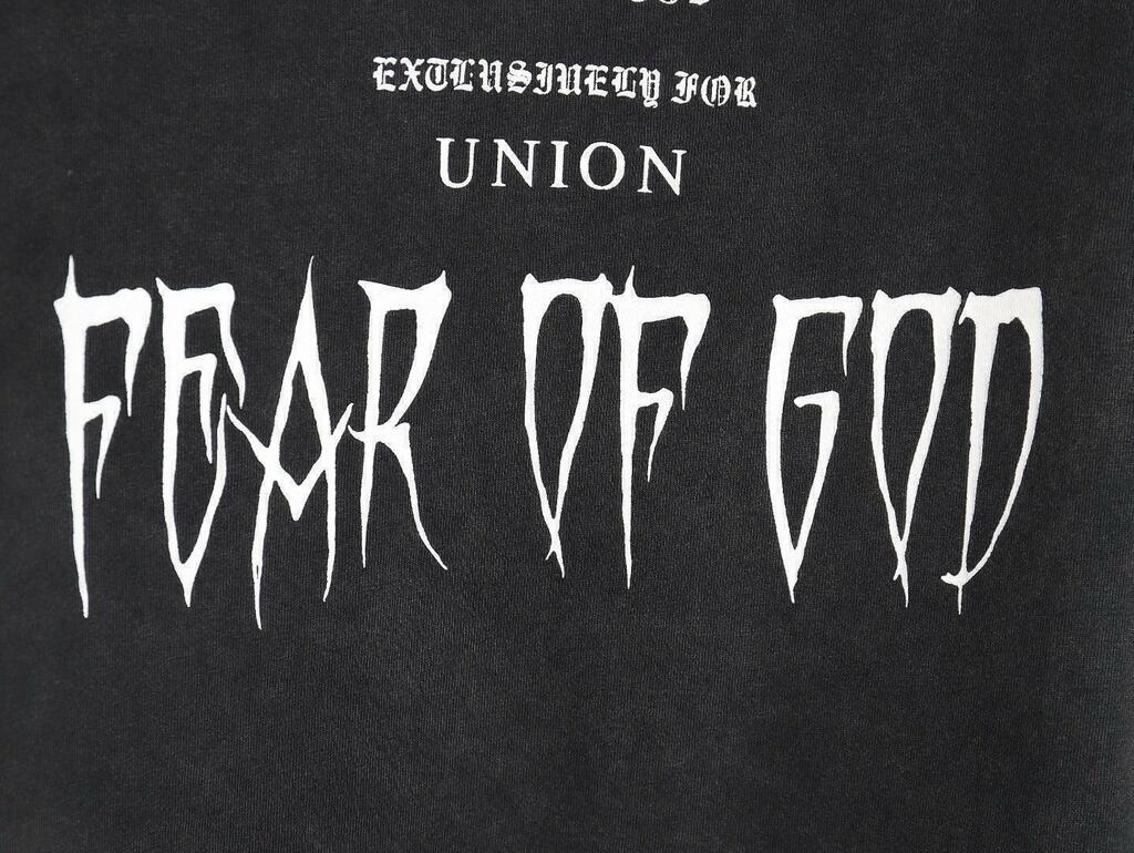 Camiseta Rare Fear Of God Essentials X Union Forth