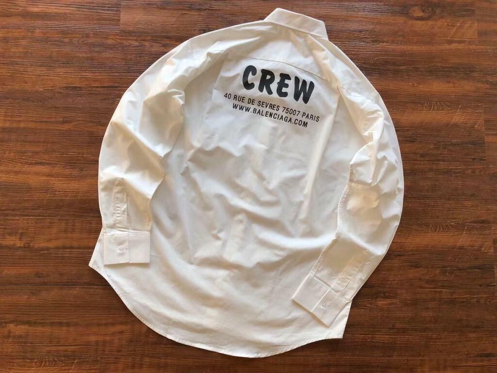 Camisa de Botão Manga Longa Balenciaga Crew