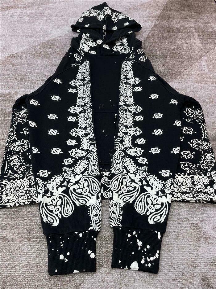 Amiri Bandana B-Ball Hoodie “BlackGrey”