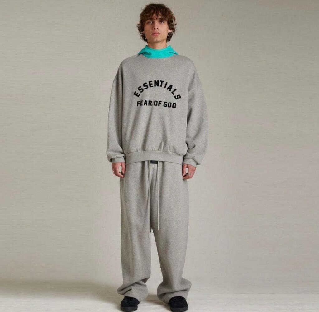 Moletom Fear of God Essentials Hoodie Light Heather Grey Nylon