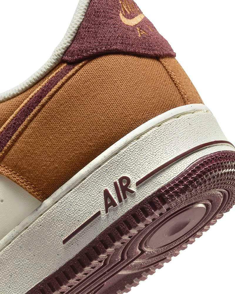 Nike Air Force 1 Low British Tan Burgundy Brush