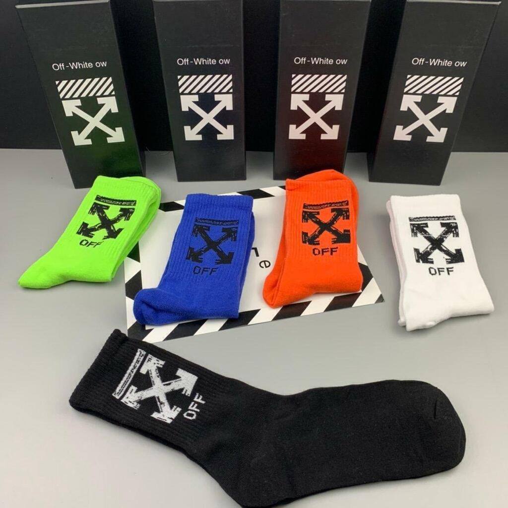 Meias Off-White 5 Pares