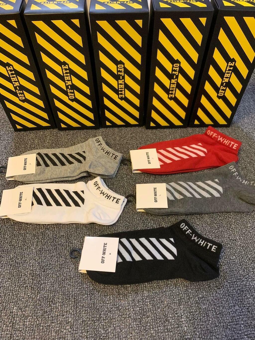Meias Off-White 5 Pares