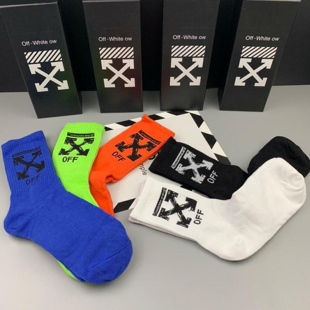 Meias Off-White 5 Pares