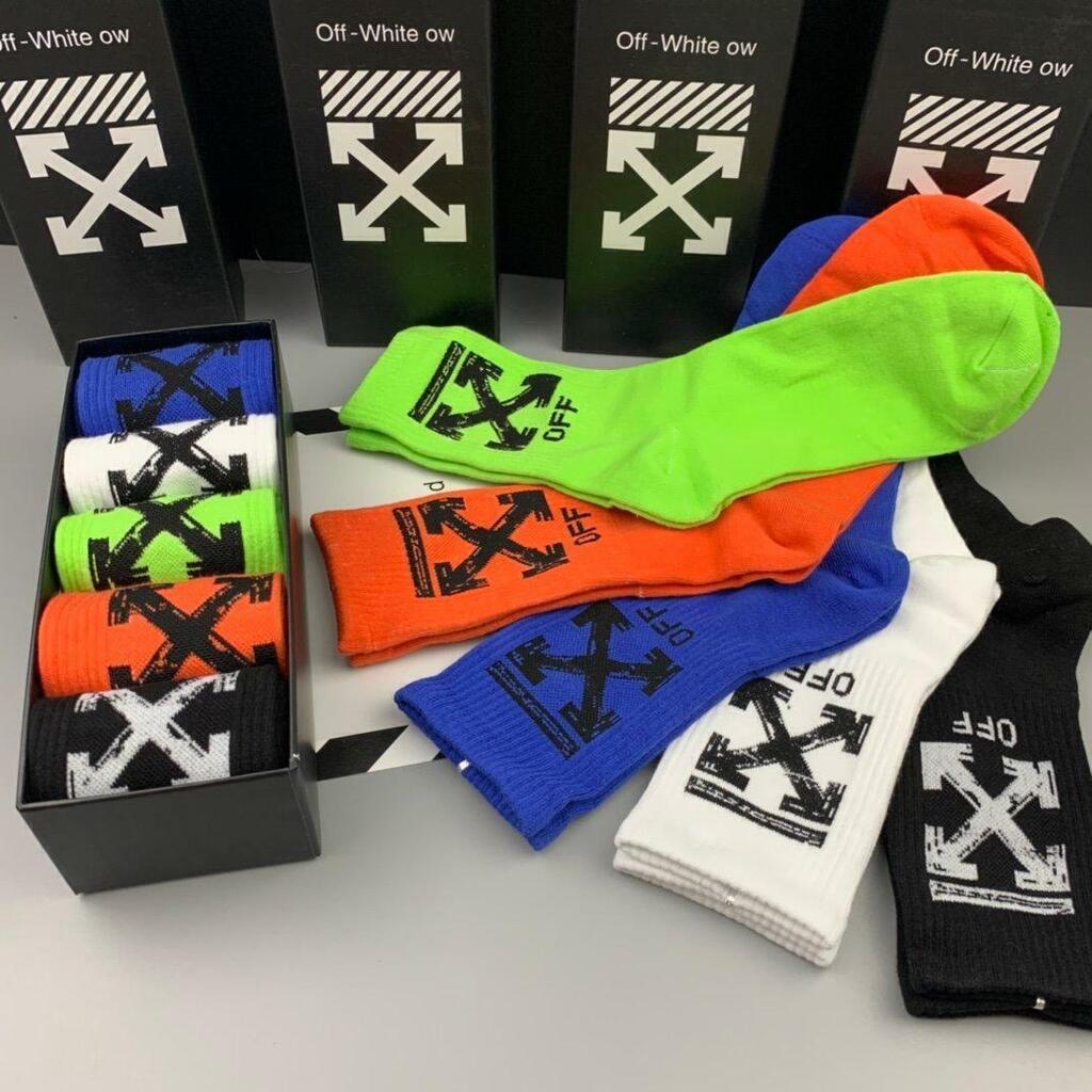 Meias Off-White 5 Pares