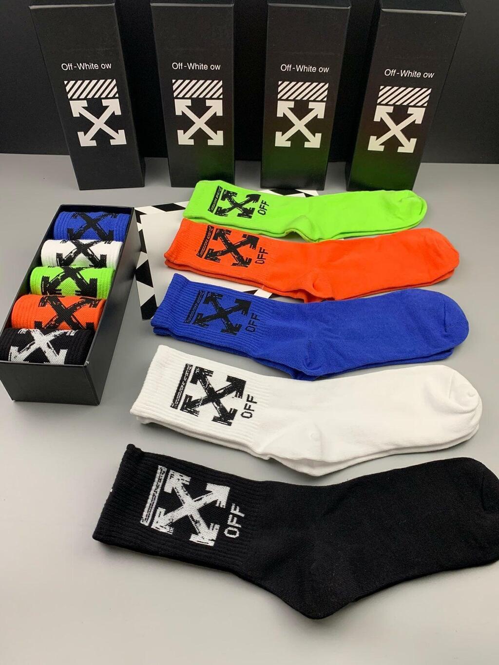 Meias Off-White 5 Pares