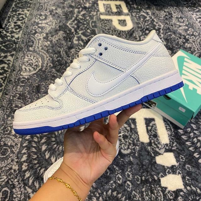 Tênis Nike Dunk SB Low "Premium White Game Royal"