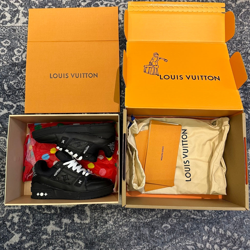 Louis Vuitton Trainer Black Embossed Monogram