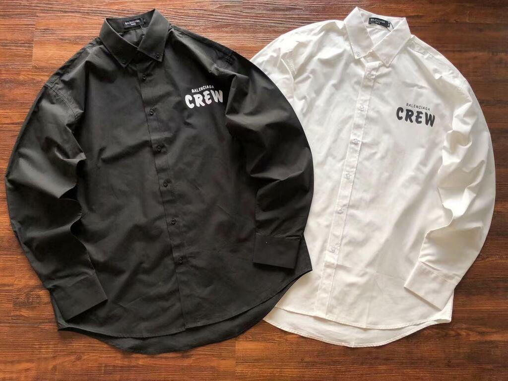Camisa de Botão Manga Longa Balenciaga Crew