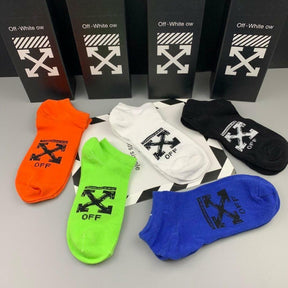 Meias Off-White 5 Pares