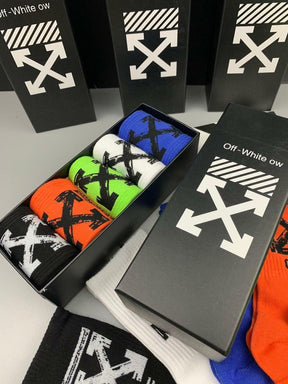 Meias Off-White 5 Pares