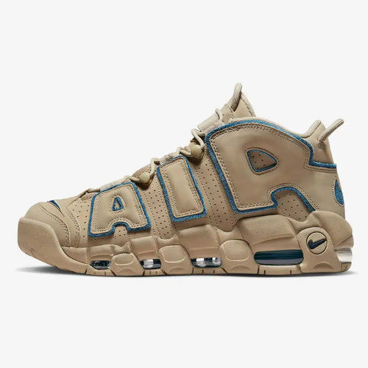 Nike Air More Uptempo Limestone and Valerian Blue
