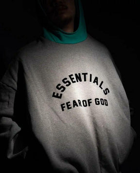 Moletom Fear of God Essentials Hoodie Light Heather Grey Nylon