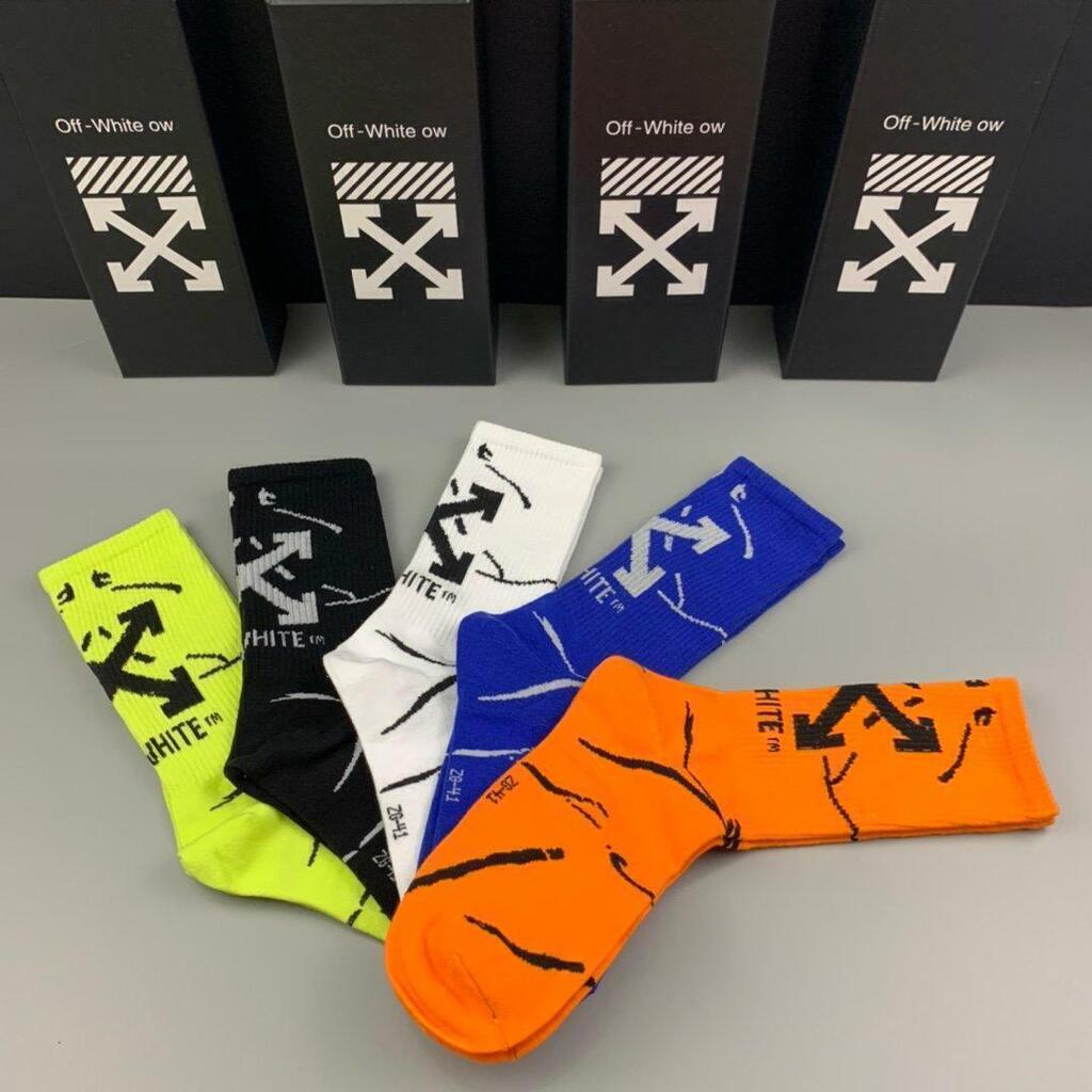 Meias Off-White 5 Pares