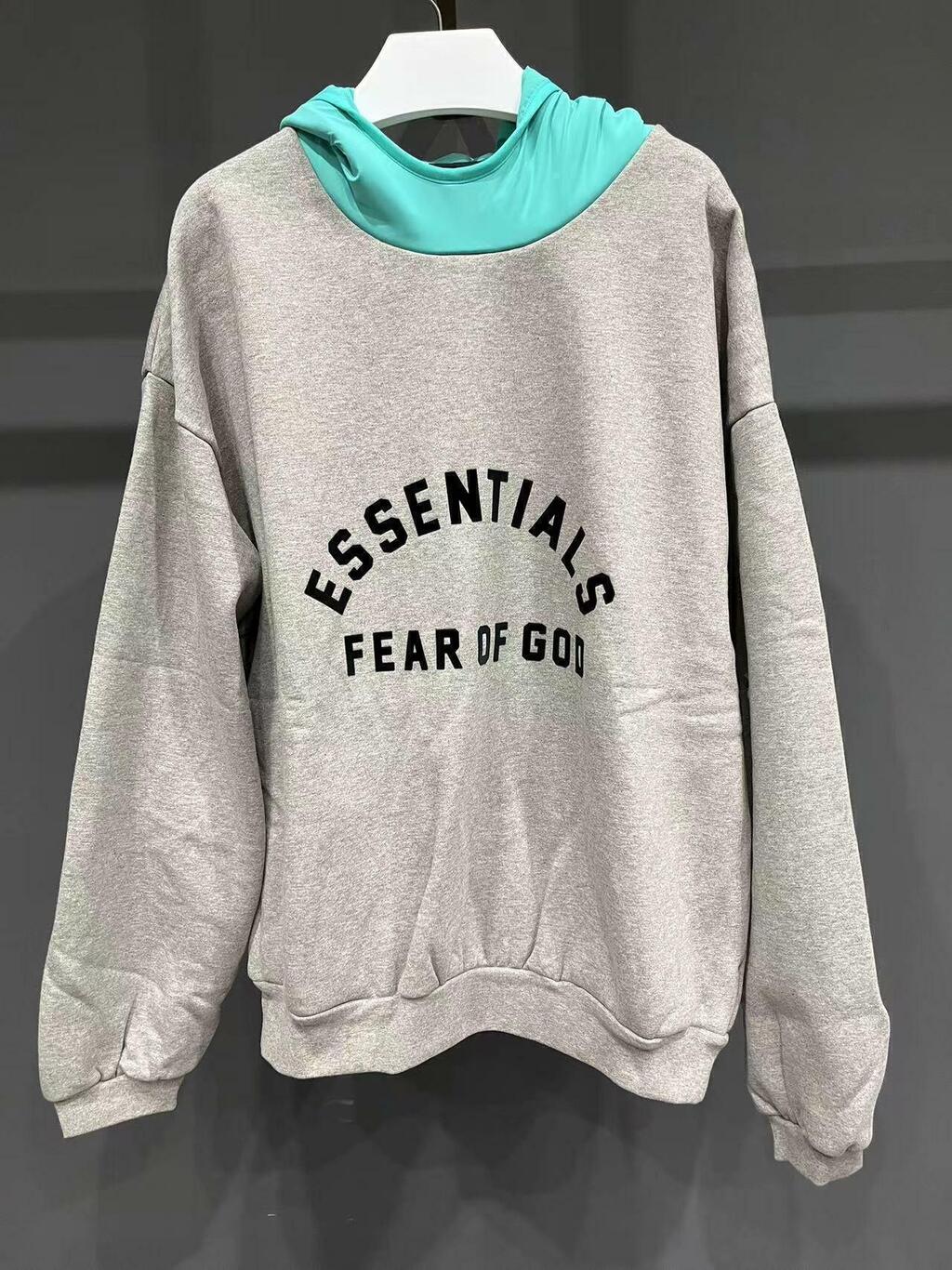 Moletom Fear of God Essentials Hoodie Light Heather Grey Nylon