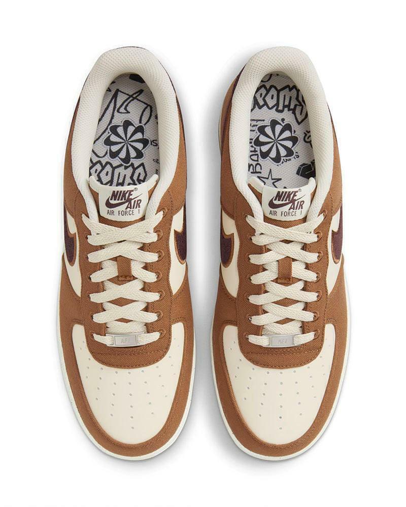 Nike Air Force 1 Low British Tan Burgundy Brush