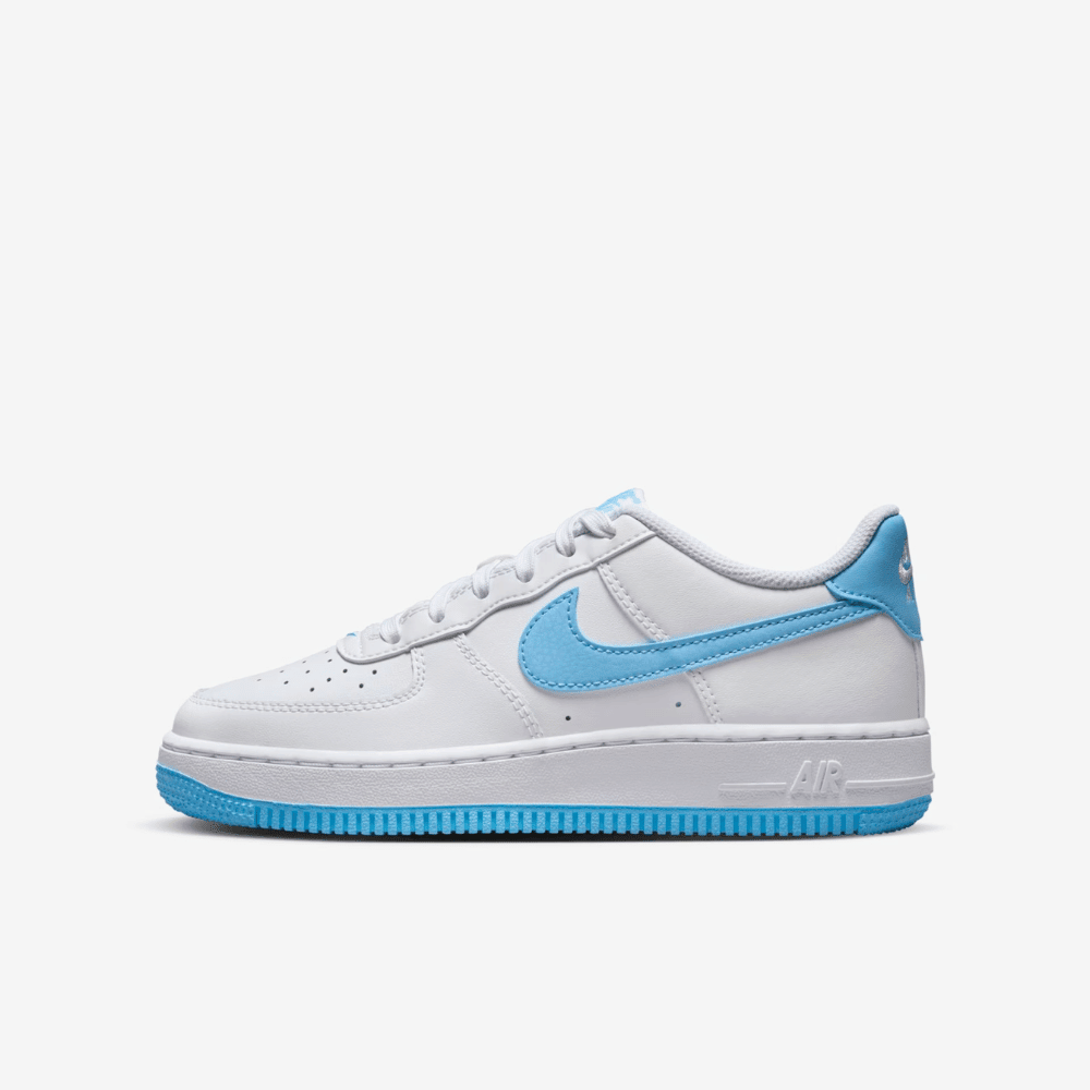 Nike Air Force 1 Low GS White Aquarius Blue