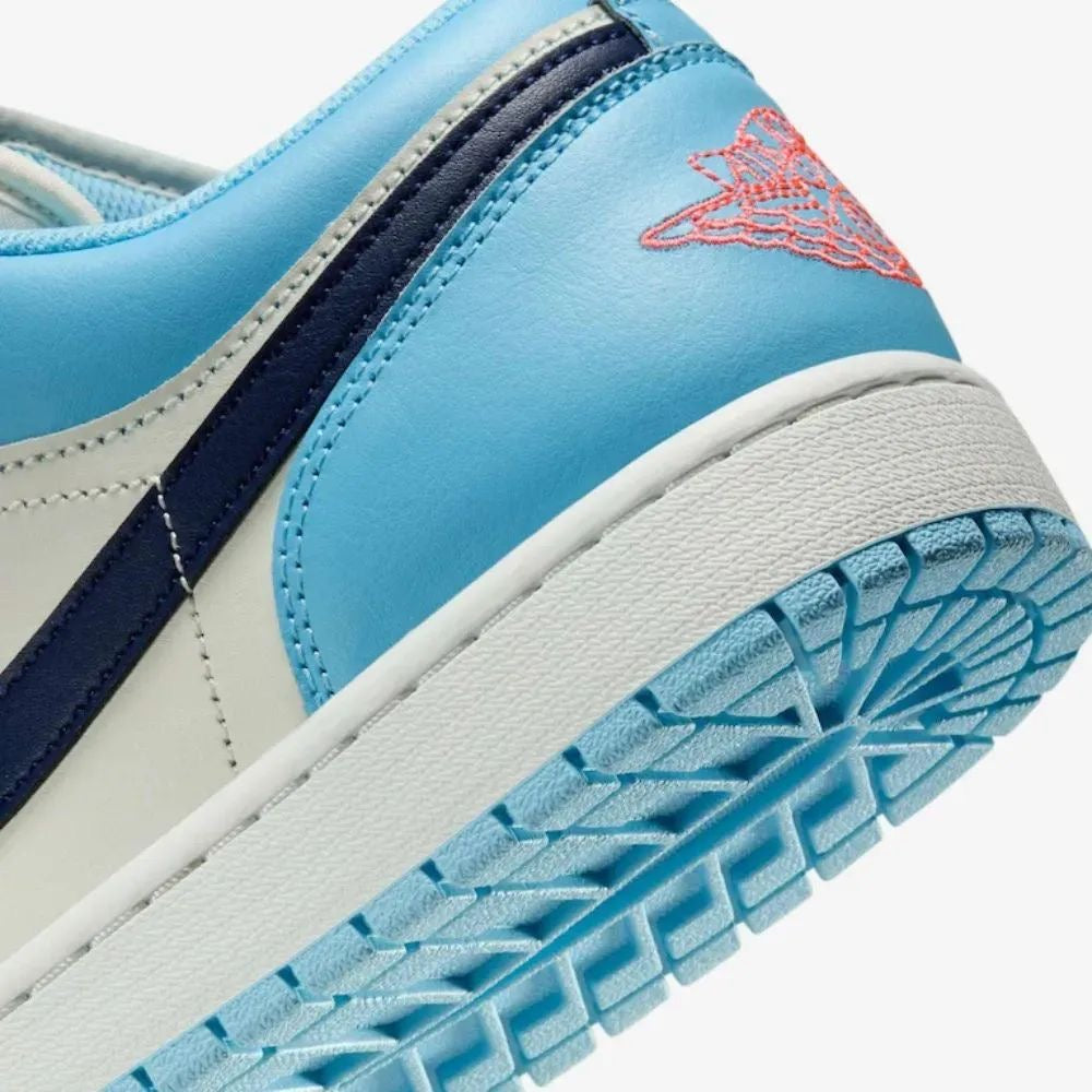 Nike Air Jordan 1 Low Sail Blue Chill Hot Lava Blue Void