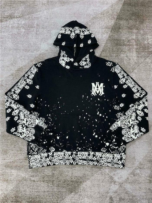 Amiri Bandana B-Ball Hoodie “BlackGrey”