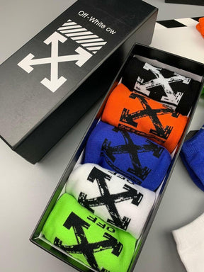 Meias Off-White 5 Pares