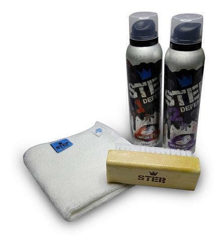 Kit Luxo Limpeza E Impermeabilização De Tênis Step Defend