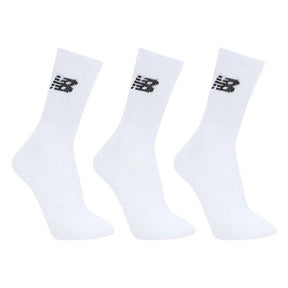 Kit Meia New Balance Cano Alto Logo c/ 3 Pares - Branco