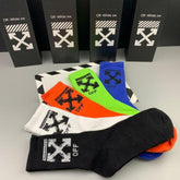 Meias Off-White 5 Pares