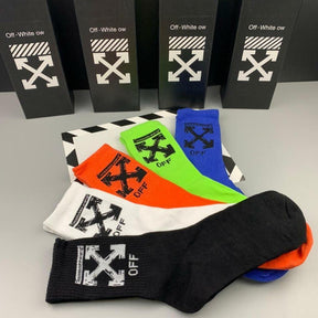 Meias Off-White 5 Pares