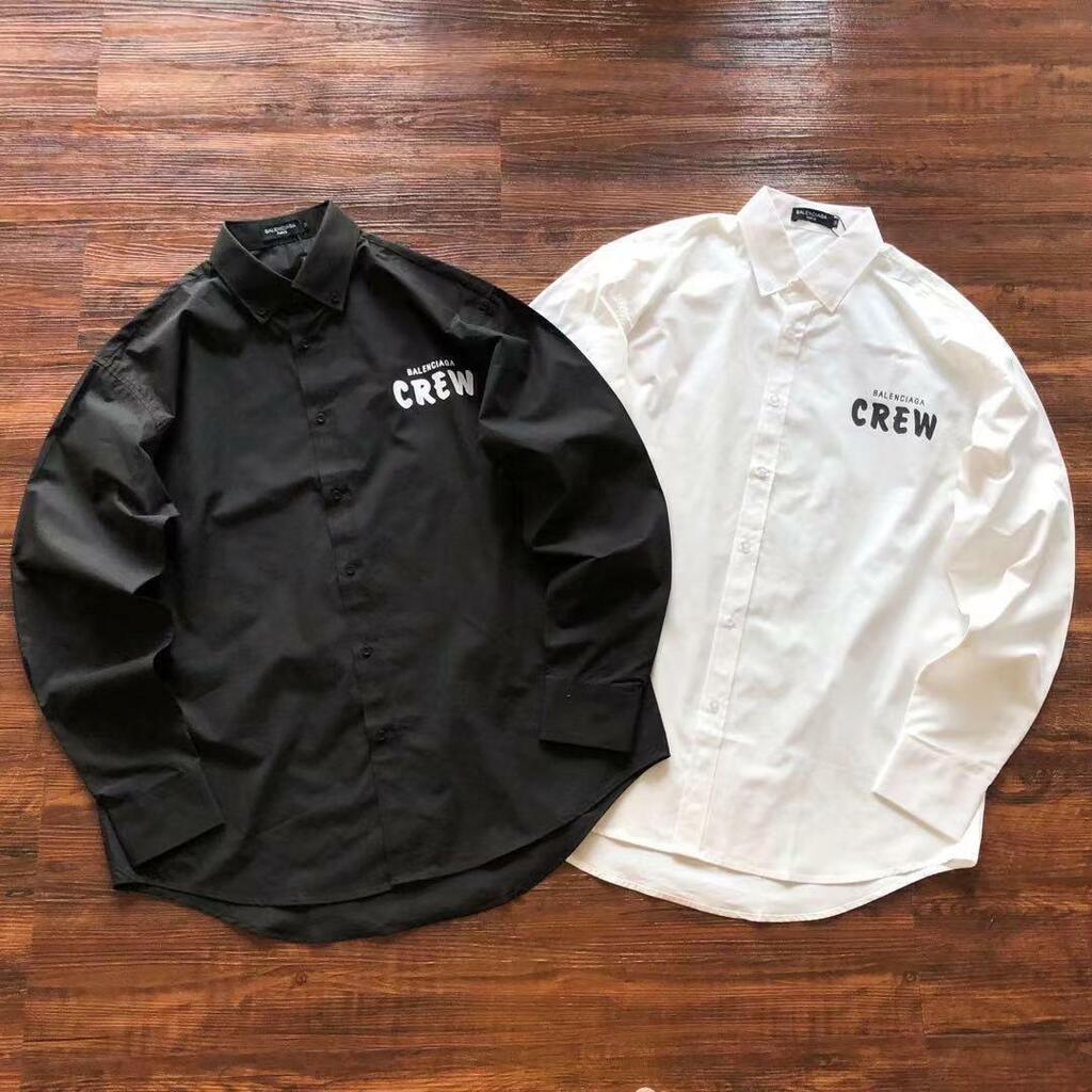 Camisa de Botão Manga Longa Balenciaga Crew