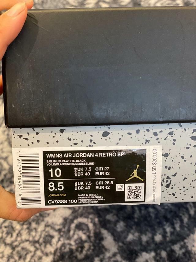 Nike Air Jordan 4 Retro - Off-White "Sail"