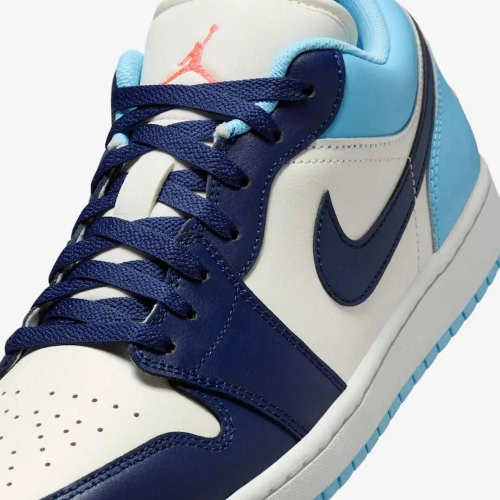 Nike Air Jordan 1 Low Sail Blue Chill Hot Lava Blue Void
