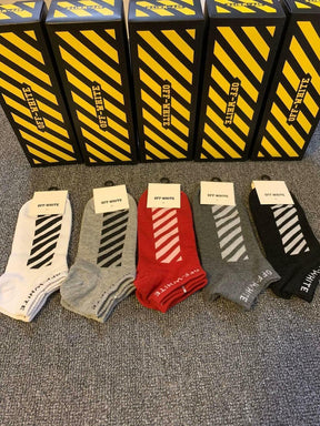 Meias Off-White 5 Pares