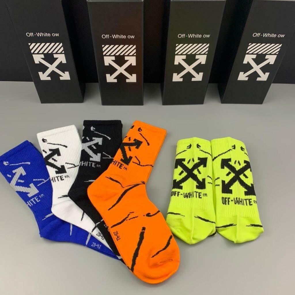 Meias Off-White 5 Pares