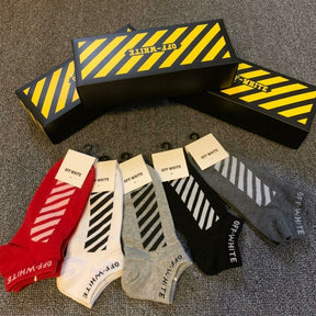 Meias Off-White 5 Pares