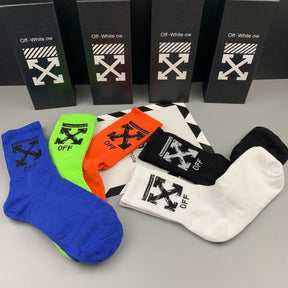 Meias Off-White 5 Pares