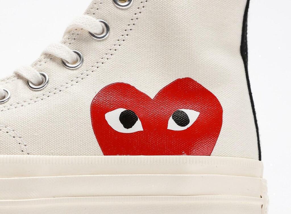 Comme des Garçons PLAY x Converse Chuck 70 White