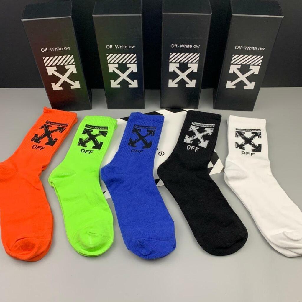 Meias Off-White 5 Pares